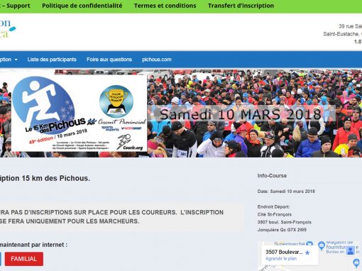 Course des Pichous – Site d’inscription en ligne